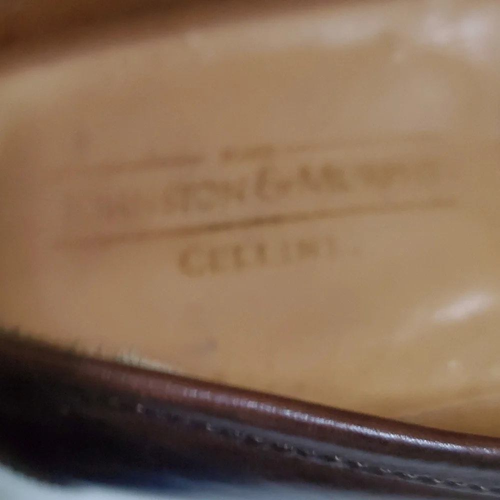 Johnston & Murphy Cellini Brown Leather Woven Italian Slip On Dress Shoes 7M
